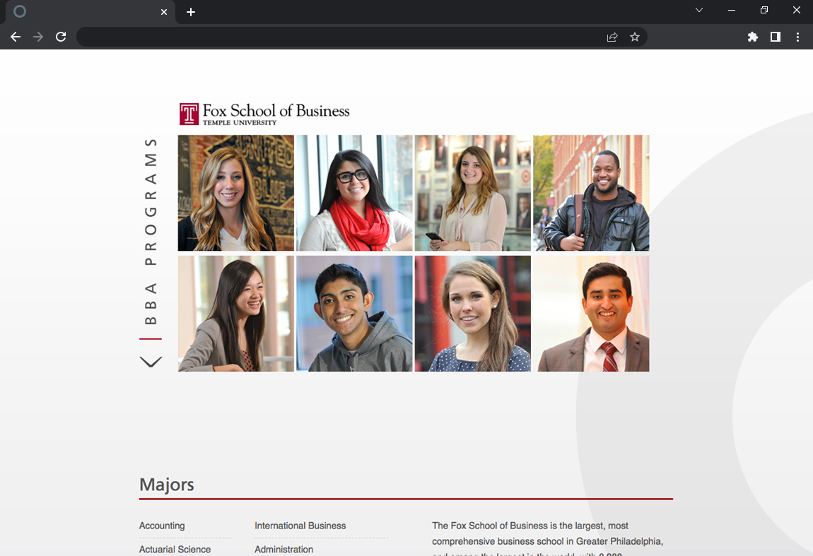 brochure website desktop