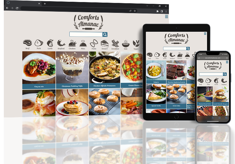 Comforts Almanac recipe website thumbnail